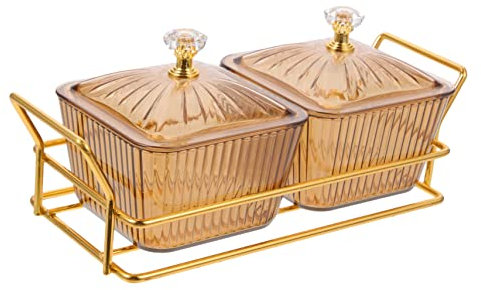 OUNONA Vassoio Per Snack in Materiale Resistente e Durevole Design Moderno Per Conservare Alimenti Secchi Caramelle e Condimenti Per Uso Quotidiano e Occasioni Speciali