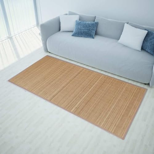 NQJIBUE Bambus-Teppich, rechteckig, braun, 80 x 200 cm, Dekoration, Teppiche