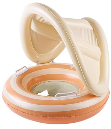 Flotador Hinchable para Bebé,Bouee Bebe con Toldo,FlotadorBebe ConSombrilla