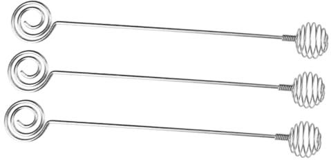 GLEAVI 3pcs Stainless Steel Honey Dipper Honey Taking Rods for Syrup Jam Viscous Liquids Kitchen Accessory for Home Cafe Events