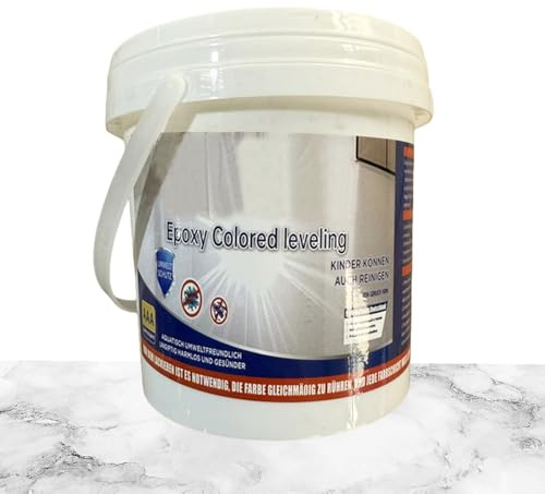 Generico Vernice Per Pavimenti Garage - Vernice Pavimento Sabbia Colorata Epossidica - Autolivellante Effetto Marmo Lucido ad Acqua Antiscivolo per Rinnovare Cemento Piastrelle Legno