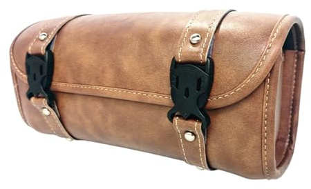 Sacchetti da sella motociclette - borsa per utensili in pelle impermeabile retrò | Organizzatore di stoccaggio posteriore anteriore universale | Tasto durevole per back moto, bagagli per sedili, uomin