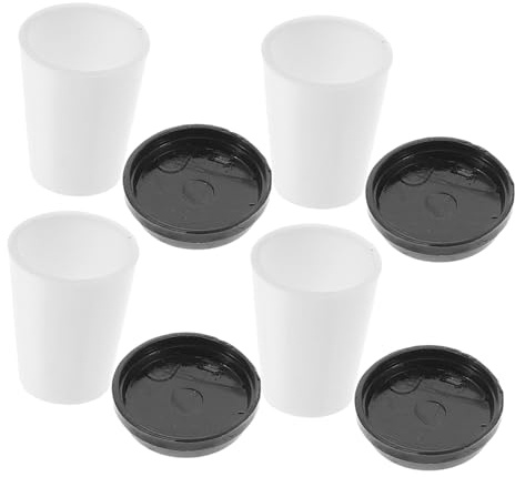 GALPADA 4 Stück Teiliges Mini Puppenhaus Kaffeebecher mit to Go Deckel Stabiles Plastik Feine Verarbeitung Vielseitig für Puppenhaus Dekoration und Bastelprojekte Realistische Miniatur