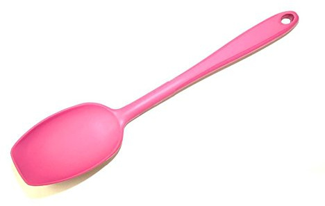 Kochblume Soßenlöffel L | Premium-Silikon | Hitzebeständig | Spülmaschinenfest | 30cm | Farbe: pink