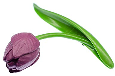 Miniblings Lila Tulpe Brosche violett Blume Blumen Frühling Gummi | Kleines Statement für Revers und Jacke, auch als Mitbringsel geeignet