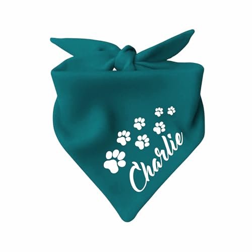 Hunde Dreiecks Halstuch (Fb: türkis) (Gr. 2 (68 cm)) Name des Hundes