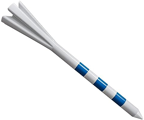 Noa Store 3 1/4 Tee Golf - White and Blue Plastic Golf Tees for Driver - Golf Accessories for Men - 5-Prong Head Cup - Low Friction - Low Resistance Tip - Pack These in Your Golf Bags - Pack of 150