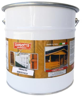 Smalto sintetico (FLATTING) satinato RAL per legno da interni ed esterni (5L, RAL 8000 MARRONE)