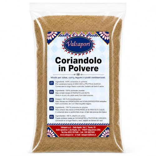Valsapori Semi di Coriandolo in Polvere per Curry e Marinature, 100 g | Per riso, legumi, stufati, salse speziate e piatti orientali; consistenza fine per una distribuzione uniforme