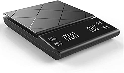 Bilancia da cucina Bilancia da caffè intelligente con timer Bilancia elettronica da caffè impermeabile Bilancia da cucina digitale 3KG/0.1g Bilance da caffè a goccia Cucina,sala da pranzo,cottura,ecc.