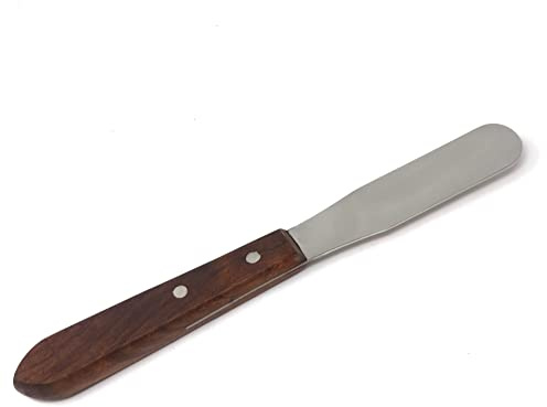 A2Z SCILAB Wooden Handle Butter Knife Cake Icing Spatula Spreader Pastry Decorating Tool Stainless Steel,Grilling, Baking Cooking Kitchen Utensil, 3 Inch Blade