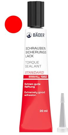 Der ORIGINAL Schraubensicherungslack STANDARD REIHE Rot 20ml von BÄDER LACKE. Die Referenz 1962 - Hilfsmittel zum Sichern, Signieren, Plombieren, Versiegeln, sowie zum Manipulationsnachweis