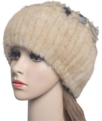 keusyoi Pelzmützen für Frauen Fellmütze mit Luxus Big Pompon Fell Beanies Winter Damen Mütze Damen Hüte