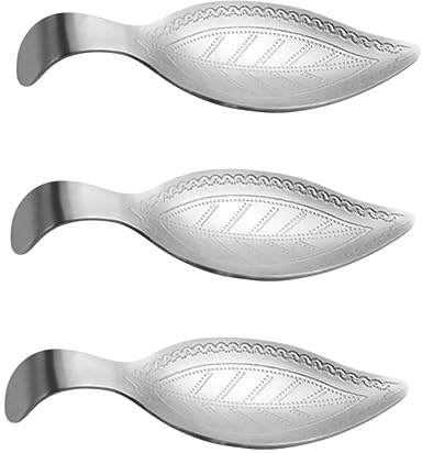 HOMSFOU 3pcs Stainless Steel Tea Spoon Stainless Steel Scoop Tea Condiments Salt Spoon Candy Scoops Loose Stirring Soup Vintage 304 Food