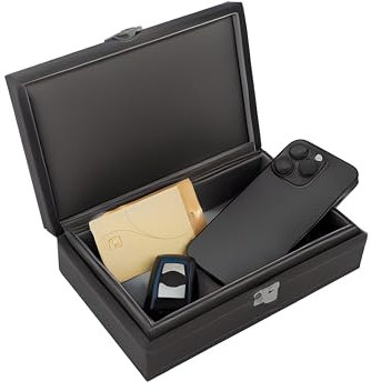 Recalma Scatola Faraday Con Custodia, Antifurto Auto, Portachiavi Block Shaft, Protezione RFID, Keyless Go Protezione, antifurto RFID