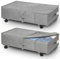 JUPELI 2 cajones para debajo de la cama con ruedas, 50 L, plegable, caja de almacenamiento, cajonera de almacenamiento, cajones con soporte de suelo de metal, caja de almacenamiento para edredones y