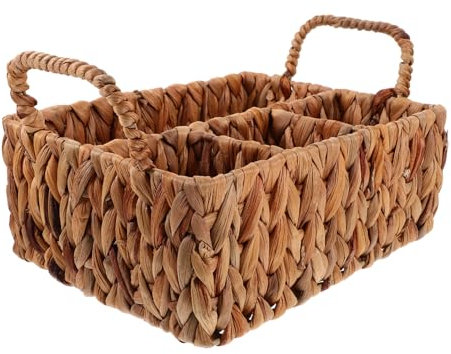 COLLBATH Geflochtener Besteck-organizer Besteckkorb Für Schreibtisch Besteck-aufbewahrungskorb Geflochtener Korb Für Zuhause Praktischer Löffelkorb Besteck-organizer-korb