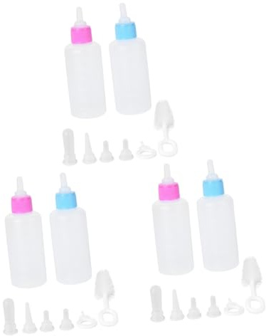 YARNOW 6sets Pet Feeding Bottle Kit Cat Nursing Bottle Cleaning Brush for Puppies Kittens
