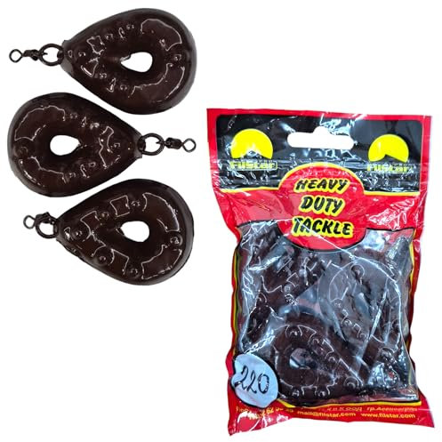 PRO FILSTAR Grundblei Angeln Set 3 x 220g - Angeln Gripper Blei mit Wirbel - Angel Bleie Set - Grundangeln - Birnenblei - Blei Gewicht - Angelblei - Fishing Weights - Bleigewichte – Karpfenblei Kit