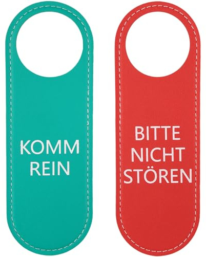 2 Stück schild Bitte Nicht Stören Büro,Bitte klopfen Schild,Bitte Klopfen Bitte Nicht Stören Schild,Wendbares Doppelseitiges Schild für Unternehmen,Therapeuten,Kliniken-Ledermaterial Hängeplakette