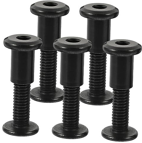 HOMOCONO M6x25 Edelstahl 304 Buchschrauben Satz 5 Satz Mit Muttern Schwarz Innensechskant Möbelverbinder Für Lederhandwerk Und Selbstgemacht