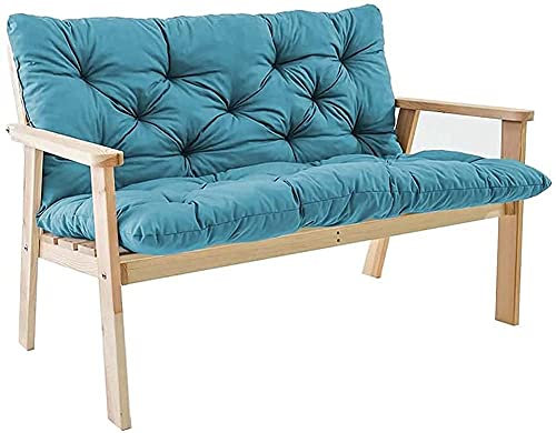 Dickes Rückenlehnen-Bankkissen mit Stützpolster für Gartenschaukel, 2-/3-Sitzer-Hängematte und Holzstuhl-Palette, Outdoor-Sofa-Sitzpolster
