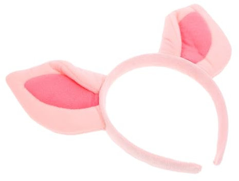 Veemoon Plüsch Schweineohren Haarband - Superweiches Kostümzubehör Für Halloween - Karneval Und Tier Cosplay Rosa Kopfbedeckung Für Partys Und Geburtstagsfeiern