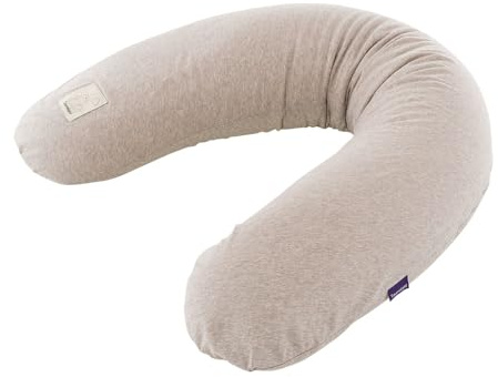 TRÄUMELAND Stillkissen & Schwangerschaftskissen – aus Baumwolle | Elastisches & ergonomisch inkl. abnehmbarem & waschbarem Bezug, Leise EPS-Füllung | 180cm