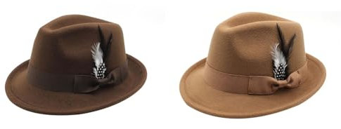Poo4kark Karneval Trachtenhut Herren für Oktoberfest, Wiesn, Bayerischer Hut, Kopfbedeckung Mit Federn, Volksfest, Mottoparty, Karneval, Jägerhut (2er C, 56-60CM)