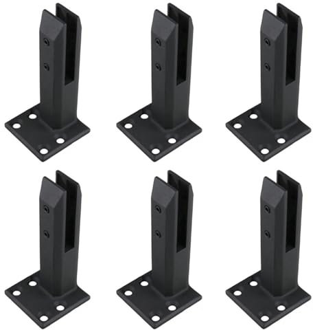 Morsetto per Vetro con Perno Eccentrico in Acciaio Inossidabile 304 per Recinzione da Piscina Perni Resistenti Supporto da Pavimento per Spessori di Vetro da 8 Mm-13 Mm,6PCS