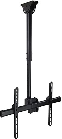 Supporto TV a soffitto, Staffa di Montaggio TV Girevole a 360°, per schermi Piatti/curvi, Adatto alla Maggior Parte dei televisori LCD LED da 37-80 Pollici, Supporto TV per soffitto Piatto/inclin