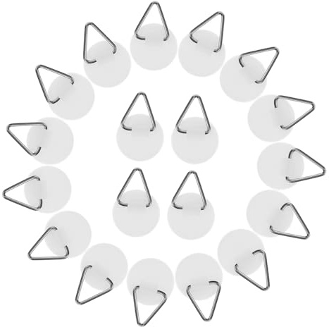 AUTSUPPL 20 pièces Crochet Adhésif Mural Rond Support Invisible pour Assiettes Fixation sans Perçage Multi-usages Cuisine Salle de Bain Chambre Petit et Robuste Rangement Suspendu Pratique