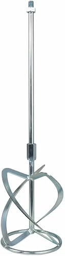 VKE Malaxeur, Malaxeur Mortier Colle 2400 W à 6 Vitesses, Max. 1200 tr/min Melangeur Beton Avec Bouton de Réglage de Vitesse Fixe, Betonniere électrique Avec Sac de Rangement(Seule la tige de mélange)