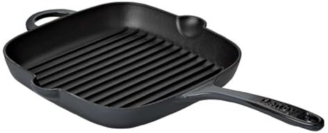 Denby - Halo Black Cast Iron Griddle Pan 25cm - Oven Safe, For All Hob Types, Induction, Gas, Electric, Non Stick