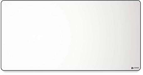 Glorious Gaming Tapis de Souris en Tissu (XXL Extended) - Bords Cousus, Surface Lisse pour Vitesse et contrôle, Base Anti-dérapante, Lavable en Machine, XL (910 x 460 x 3 mm) - Blanc