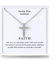 Qings Sterling Silver Cross Pendant Necklace for Women, Cubic Zirconia Stones, 17.7 Belcher Chain