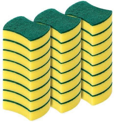 Kitchen Cleaning Sponges,24 Pack Eco Non-Scratch for Dish,Scrub Sponges…