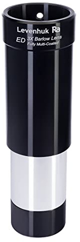 Levenhuk ED-3x, 1,25 Zoll Achromatische Barlowlinse Mit Besonders Niedriger Dispersion Für Teleskope Mit M28,5x0,6 mm Lichtfiltergewinde
