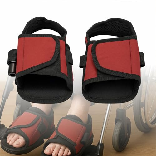 Soporte de pie para silla de ruedas para personas mayores y discapacitados, correa de posicionamiento antideslizante para zapatos, cinturón de asistencia protector, 2 unidades