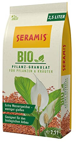 Seramis Bio-Pflanz-Granulat für Pflanzen und Kräuter (2,5 l) – Pflanzen Tongranulat – Pflanzenerde Ersatz zur Wasser- und Nährstoffspeicherung