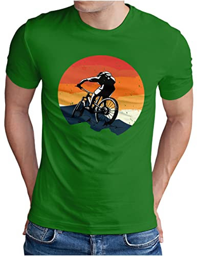 OM3® Downhill Mountainbike T-Shirt - Herren - Fahrrad MTB Bicycle Biking - Grün, S