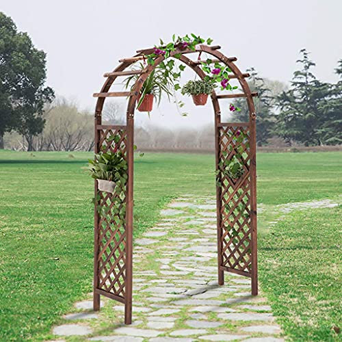 215MM Wood Arbor Arch Wedding Arches For Ceremony Wooden Garden Trellis Arbor Climbing Planting Garden Patio Greenhouse Bridal Party Decoration
