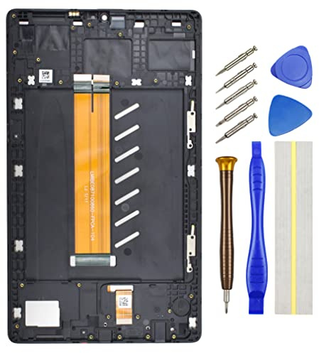 Double Sure Tablet Full LCD Display Touch Digitizer Screen Replacement for LTE Version Samsung Galaxy Tab A7 Lite Tab A7 Lite LTE with Screen Frame Black 8.7