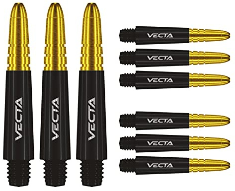WINMAU Vecta Dartschäfte - 3 Sets pro Packung (insgesamt 9 Schäfte)