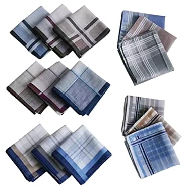 emlstyle 100% Baumwolle Herren Stoff Taschentücher Weich Handkerchief