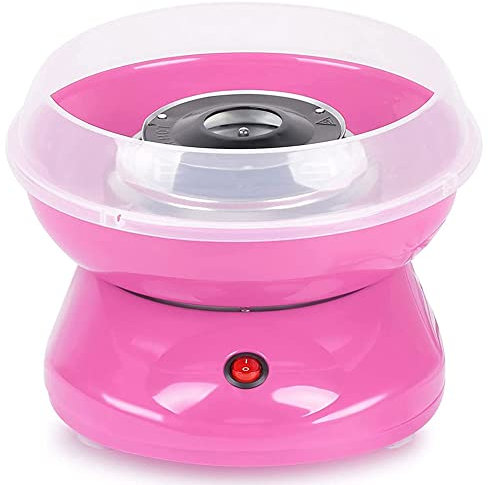 Macchina elettrica per zucchero filato, zucchero filato portatile da 450 W, macchina automatica professionale per zucchero filato, strumento di filatura incluso, regalo per ragazza ragazzo pink