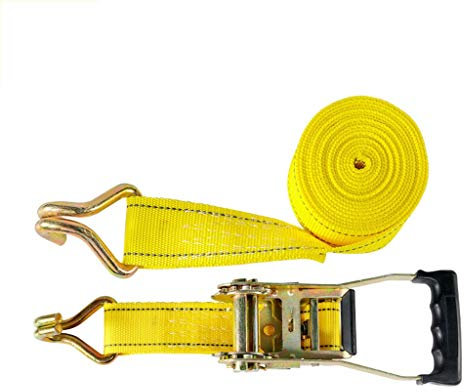 WJFLUCK Spanngurte mit Ratsche, Ratschengurt, Spanngurte – 1,16 kg – 20 Fuß – 6600 Pfund Rallye – 5 cm breit – Spanngurte mit Ratsche, robust, für Ladungsgurte, die mit großen und kleinen Fahrzeugen