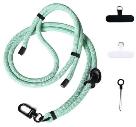 Cordón Cuerda Universal Correa Colgante para Movil con 2 Phone Lanyard Parcheas, Correas Ajustable Cuello Cadena de Nylon con Todos los teléfonos Inteligentes con Llaver