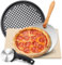 Pietra per pizza da forno Pleafind 38cmx30cm - Crosta per pizza - 33cm Vassoio per pizza, pietra per pizza in cordierite Pietra per pizza per grill a gas Set regalo pizza italiana rettangolare (5in1)
