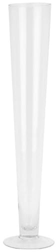 Floralcraft® 60cm Conical Vase Premium Quality Glass Vase for Home Décor, Centerpiece, Flower Vases